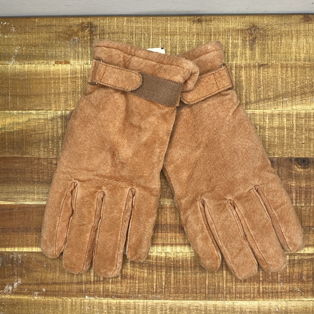 Vintage Faux Suede Gloves